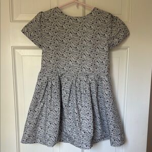 Size 6a. Jacadi Black and White Pleated dress